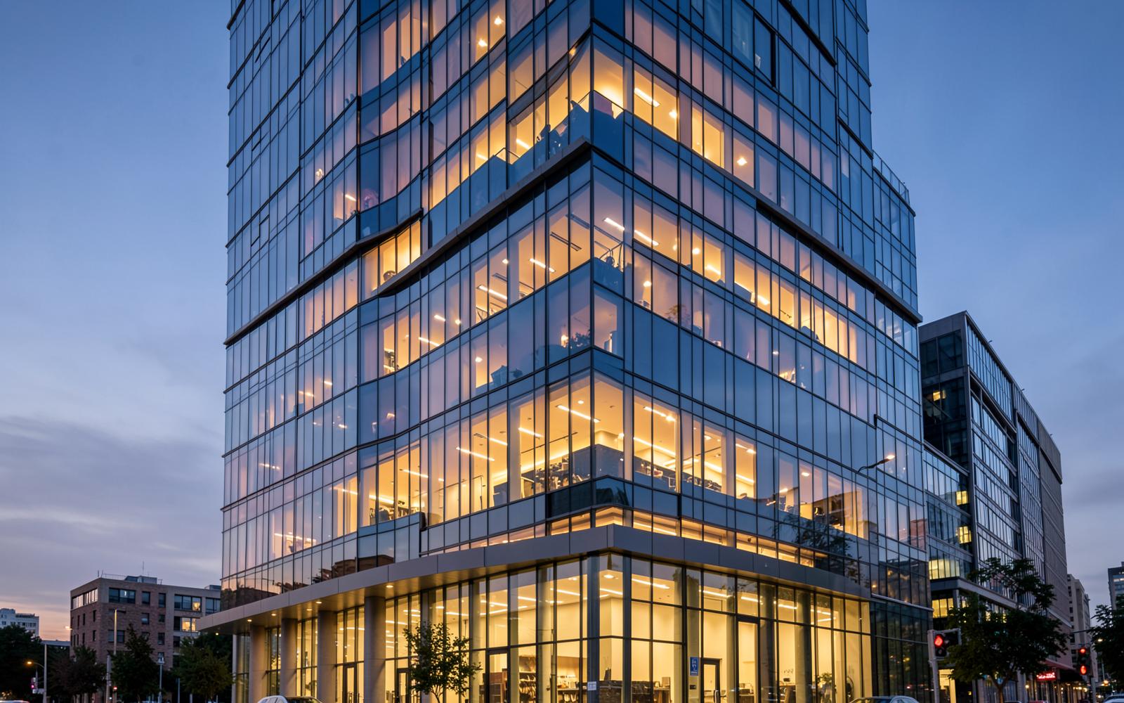 Modern commercial office building exterior